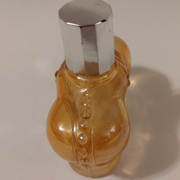 Vintage Prince Matchabelli Golden Autumn Fragrance 1oz EMPTY Carnival Glass - Picture 5 of 6